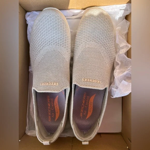 Skechers Grey Loafers Slip-Ons Comfortable Design - Picture 1 of 3